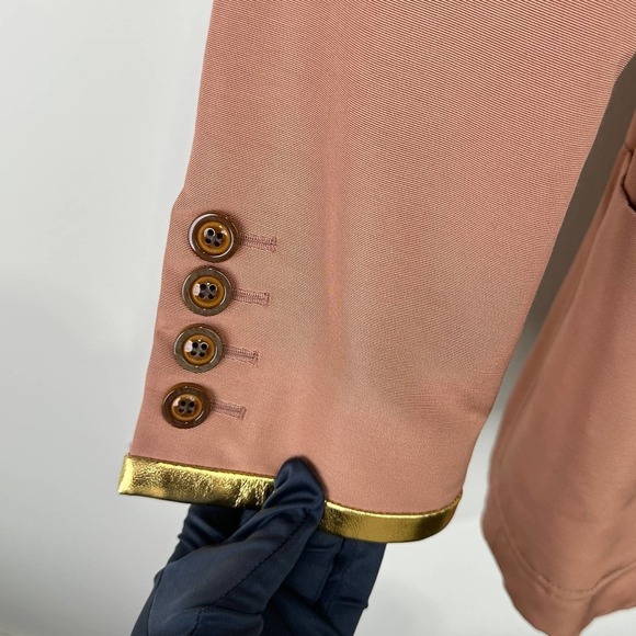 NWT Gucci Cotton Viscose Faille Jacket With Label In Pink Size 40 - Picture 10 of 15